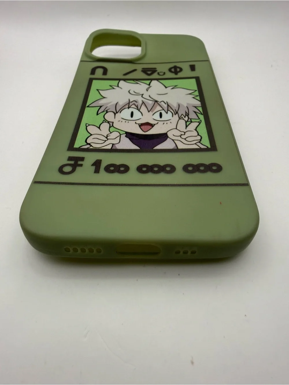 iPhone 13 Phone Green Silicone Case Killua Zoldyck from Hunter × Hunter